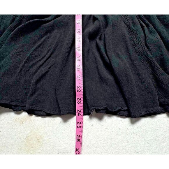 MUSTARD SEED Women Sheer Back V Neck Top Sleeveless Pullover Sz L Black 6-7 - Picture 10 of 10